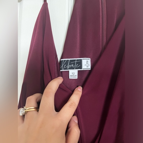 DB Studio Formal Burgundy Gown - Picture 4 of 5